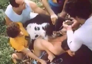 Sheep licks the wide pussy of an incredible little slut