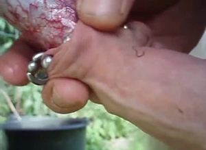Deformed cock swallows animal cock