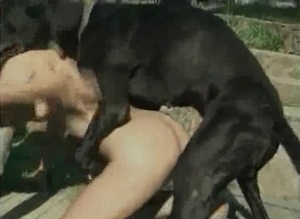 Big doggy fucked an innocent woman