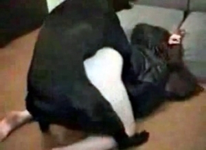 Big pale ass in a hardcore zoo sex vid